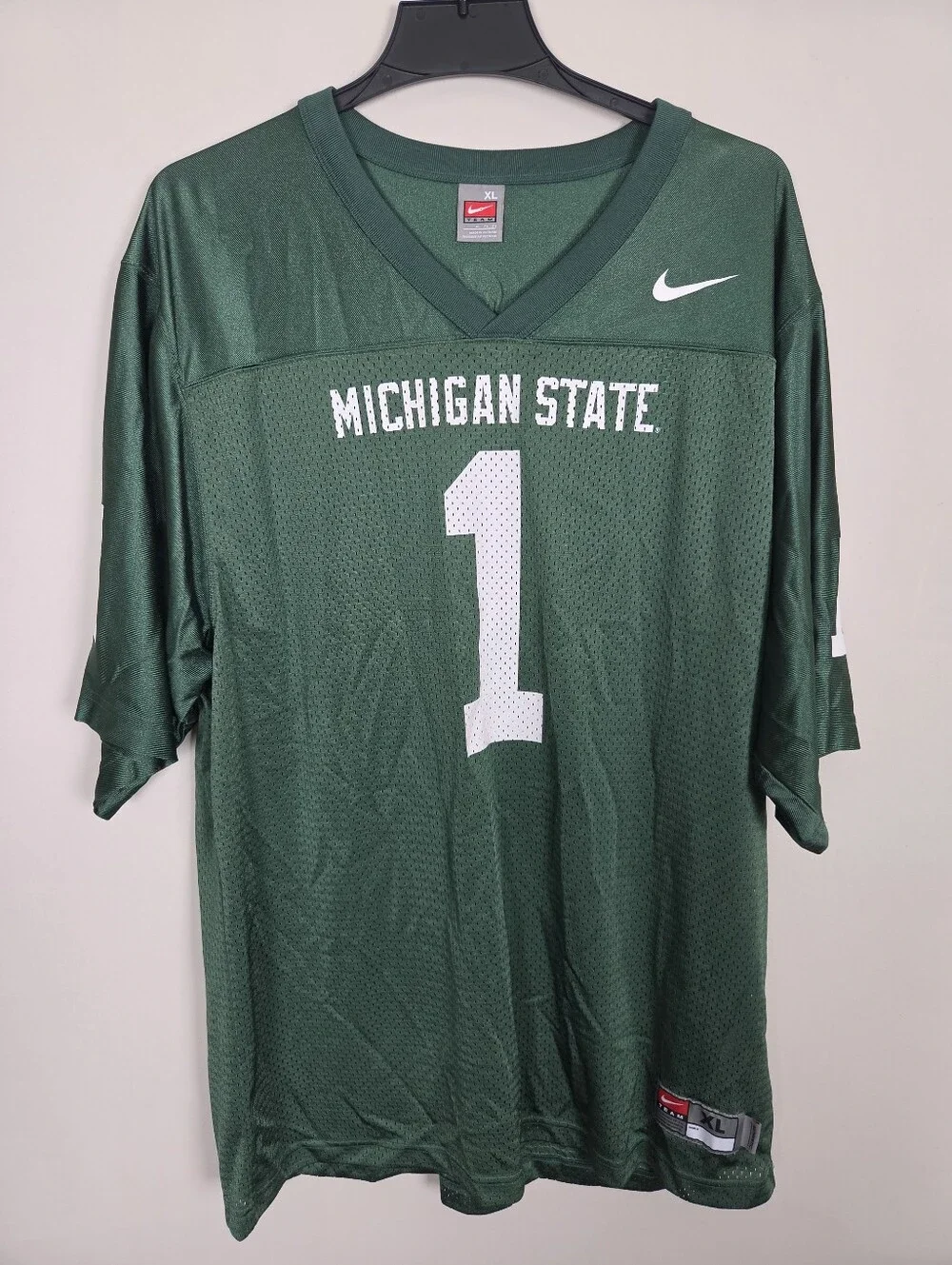 Nike Michigan State Spartans #1 Football Jersey Men's Size XL Green MSU College